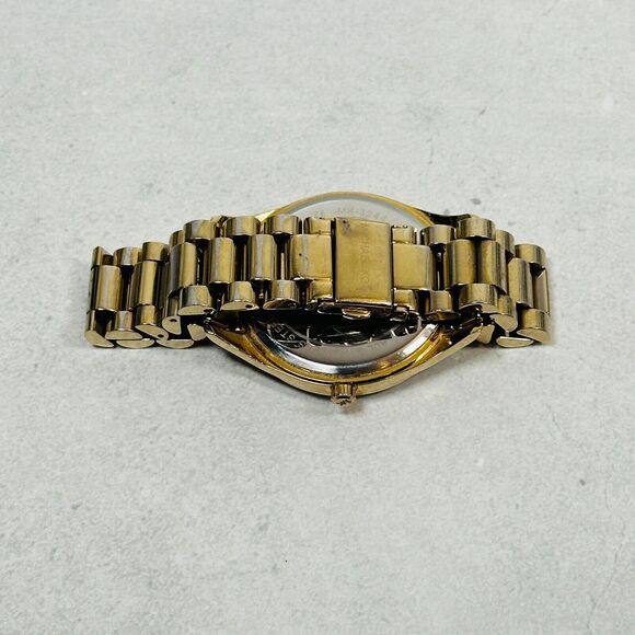 Michael Kors Watch Womens 40mm Crystal Bezel Gold Tone Blake New Battery - Picture 8 of 15